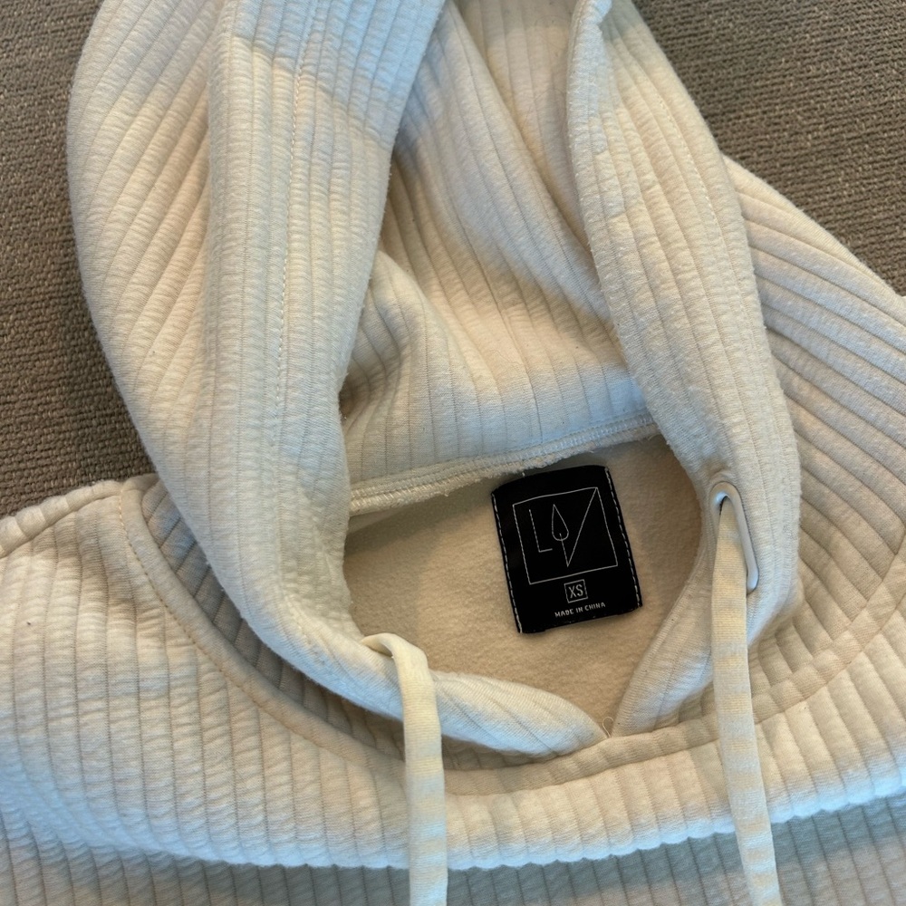 Women’s lime and Vine Ribbed Hoodie Sweater